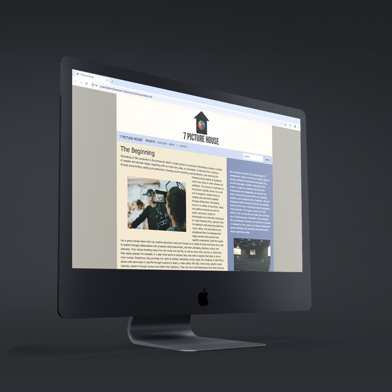 Web-Site design for motion company.